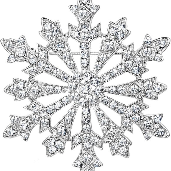 Jewelry - Women's Austrian Crystal Winter Snowflake Brooch